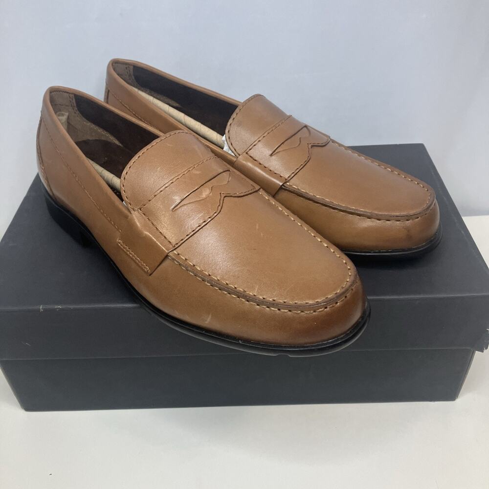 Rockport Men Classic Penny Loafer Dress Shoes M76445 Dark Brown Size 9W 9 Wide